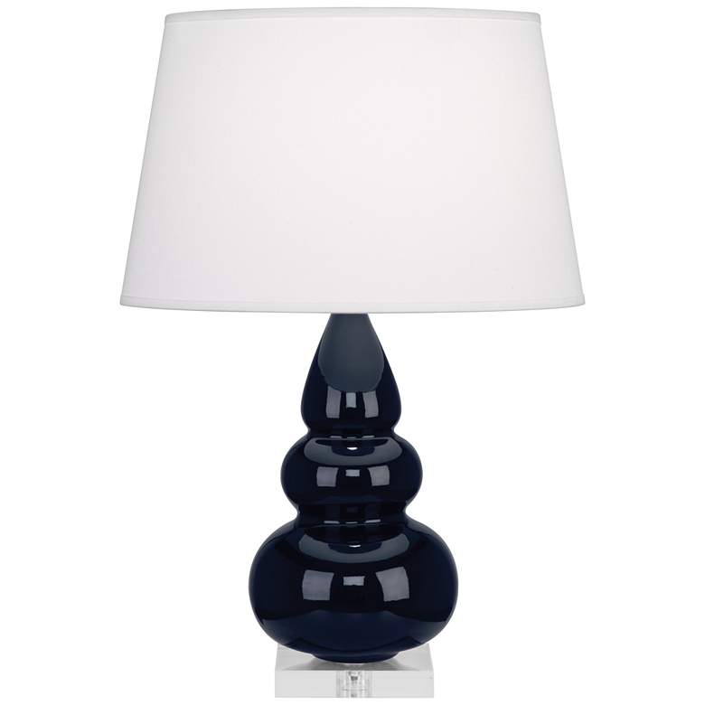 Image 1 Robert Abbey Ceramic Midnight Small Triple Gourd Accent Lamp