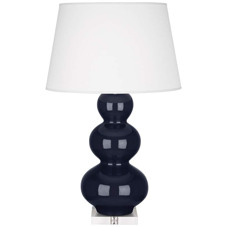 Image 1 Robert Abbey Ceramic Midnight Triple Gourd Table Lamp
