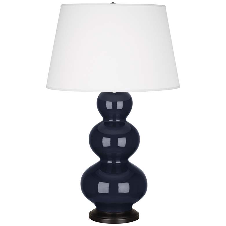 Image 1 Robert Abbey Ceramic Midnight Triple Gourd Table Lamp