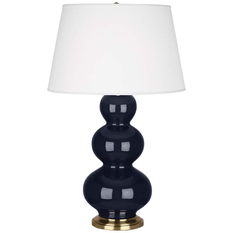 Image 1 Robert Abbey Ceramic Midnight Triple Gourd Table Lamp