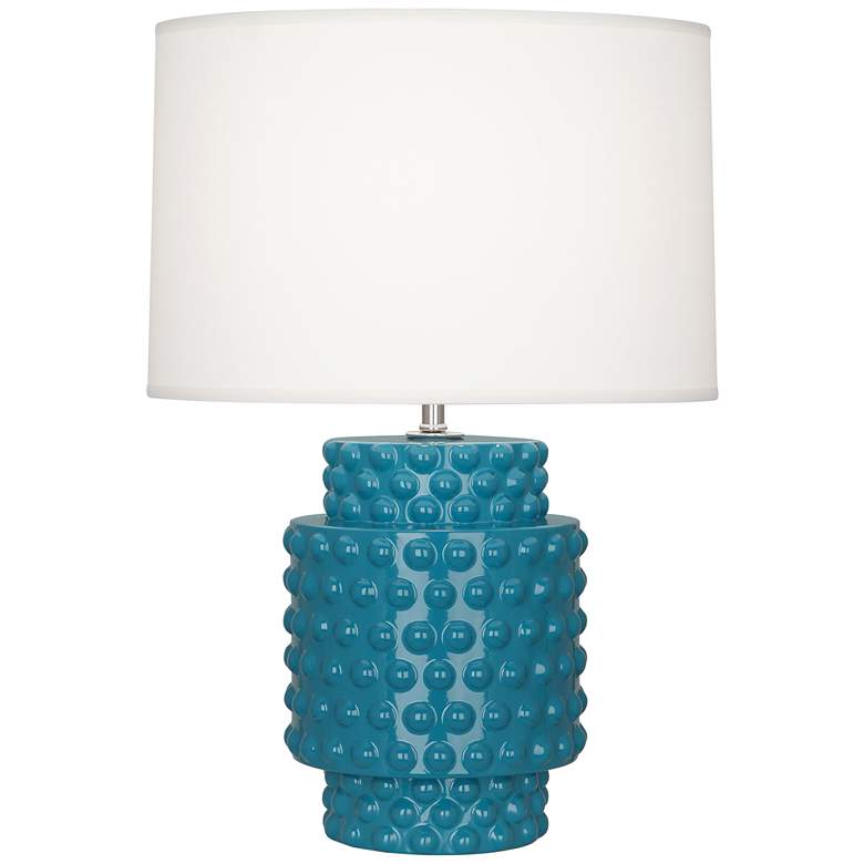 Image 1 Robert Abbey Ceramic Peacock Dolly Accent Lamp