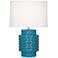 Robert Abbey Ceramic Peacock Dolly Accent Lamp