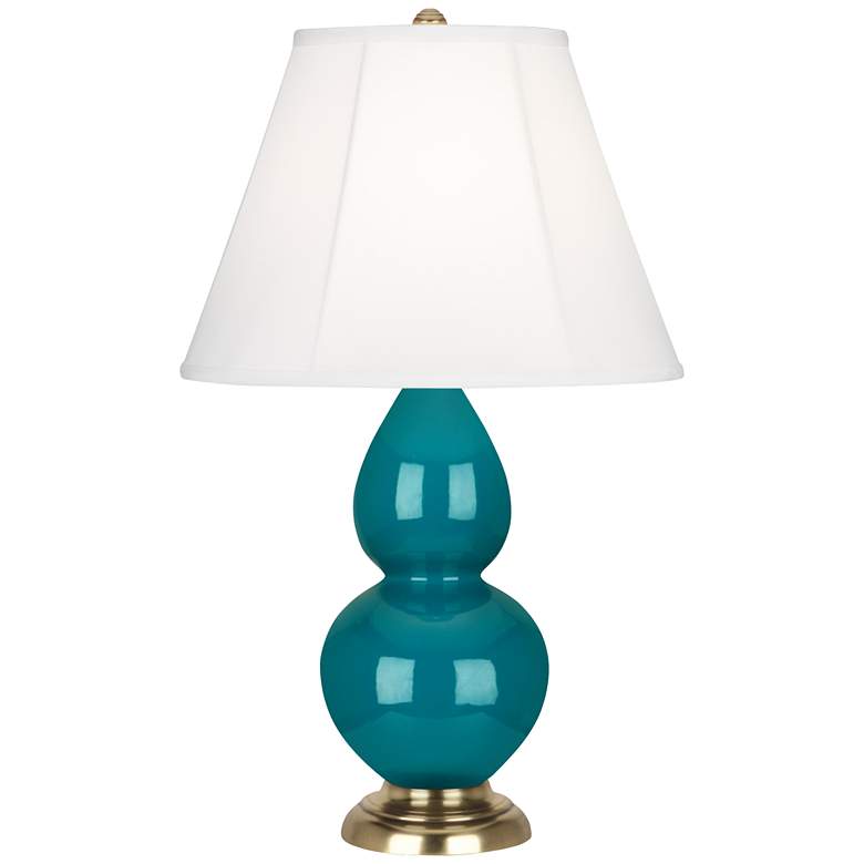 Image 1 Robert Abbey Ceramic Peacock Small Double Gourd Accent Lamp