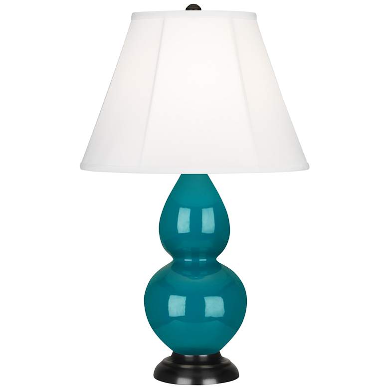 Image 1 Robert Abbey Ceramic Peacock Small Double Gourd Accent Lamp