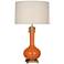 Robert Abbey Ceramic Pumpkin Athena Table Lamp Brass Basea