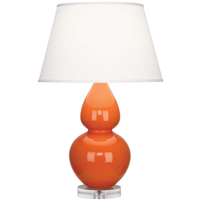 Image 1 Robert Abbey Ceramic Pumpkin Double Gourd Table Lamp