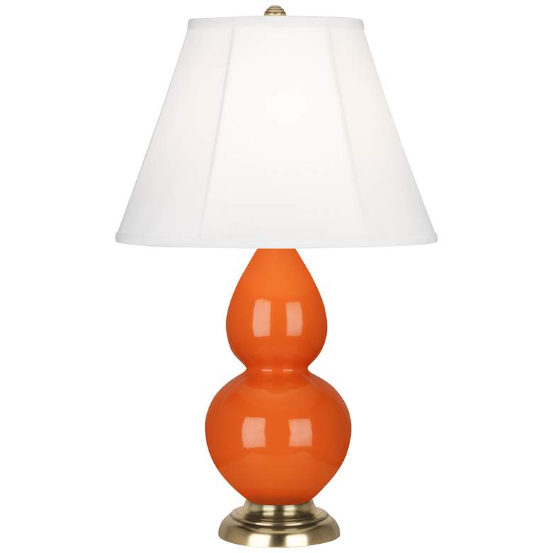 Image 1 Robert Abbey Ceramic Pumpkin Small Double Gourd Accent Lamp