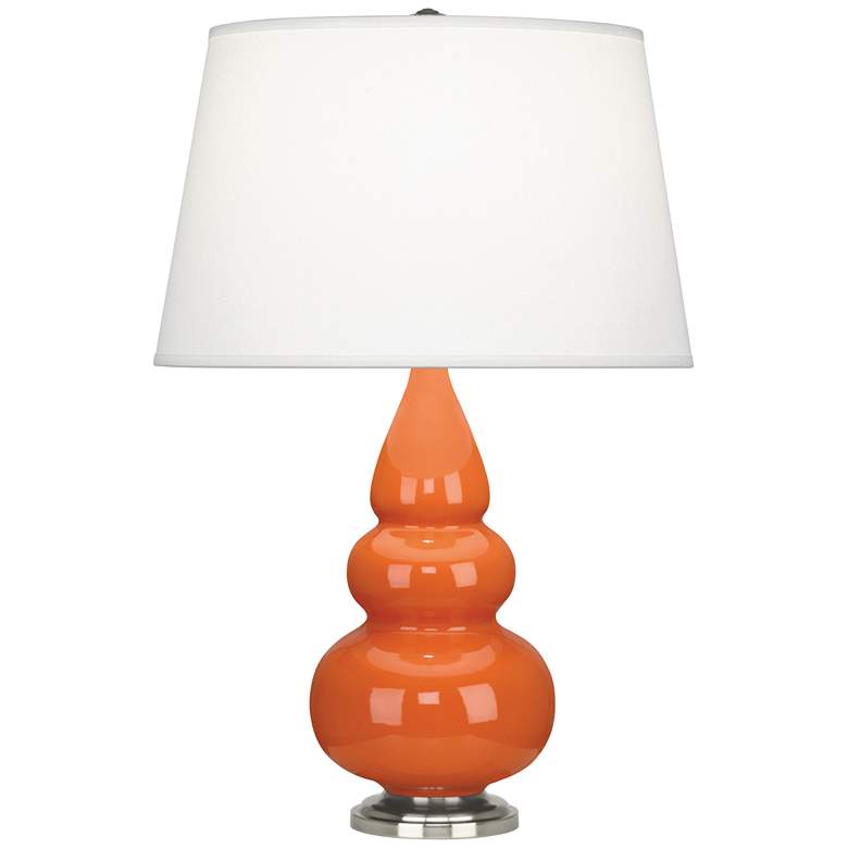 Image 1 Robert Abbey Ceramic Pumpkin Small Triple Gourd Accent Lamp