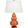 Robert Abbey Ceramic Pumpkin Small Triple Gourd Accent Lamp