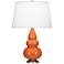 Robert Abbey Ceramic Pumpkin Small Triple Gourd Accent Lamp