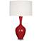 Robert Abbey Ceramic Ruby Red Audrey Table Lamp