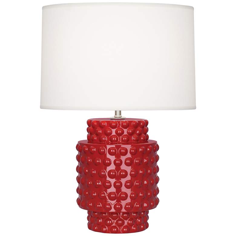 Image 1 Robert Abbey Ceramic Ruby Red Dolly Accent Lamp