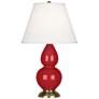 Robert Abbey Ceramic Ruby Red Small Double Gourd Accent Lamp