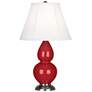 Robert Abbey Ceramic Ruby Red Small Double Gourd Accent Lamp