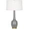 Robert Abbey Ceramic Smokey Taupe Delilah Table Lamp