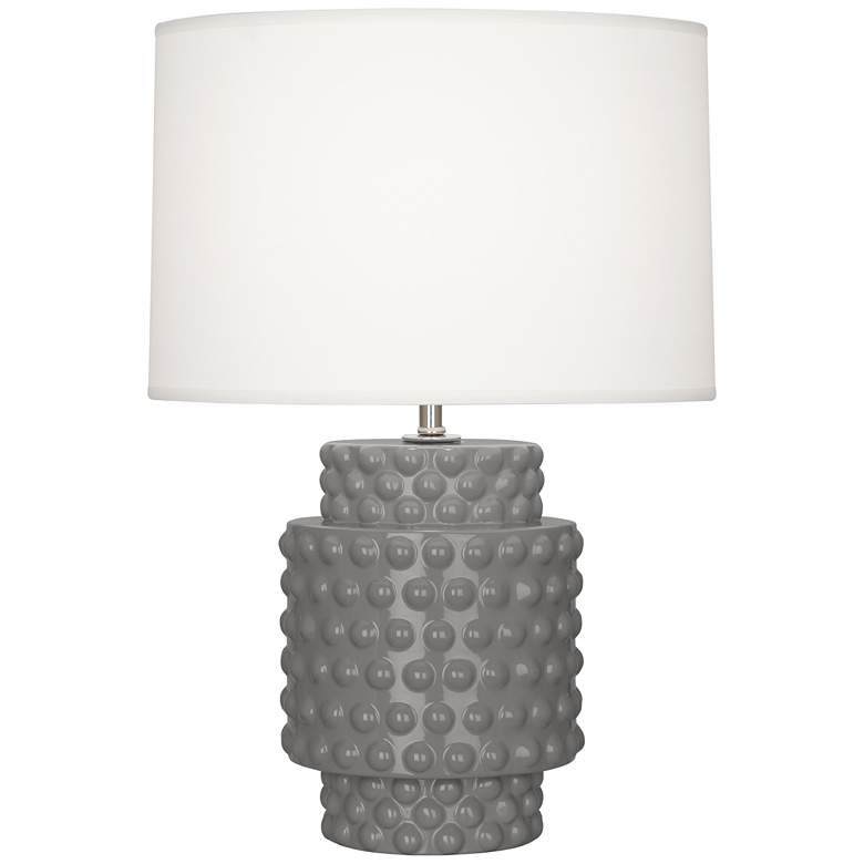 Image 1 Robert Abbey Ceramic Smokey Taupe Dolly Accent Lamp