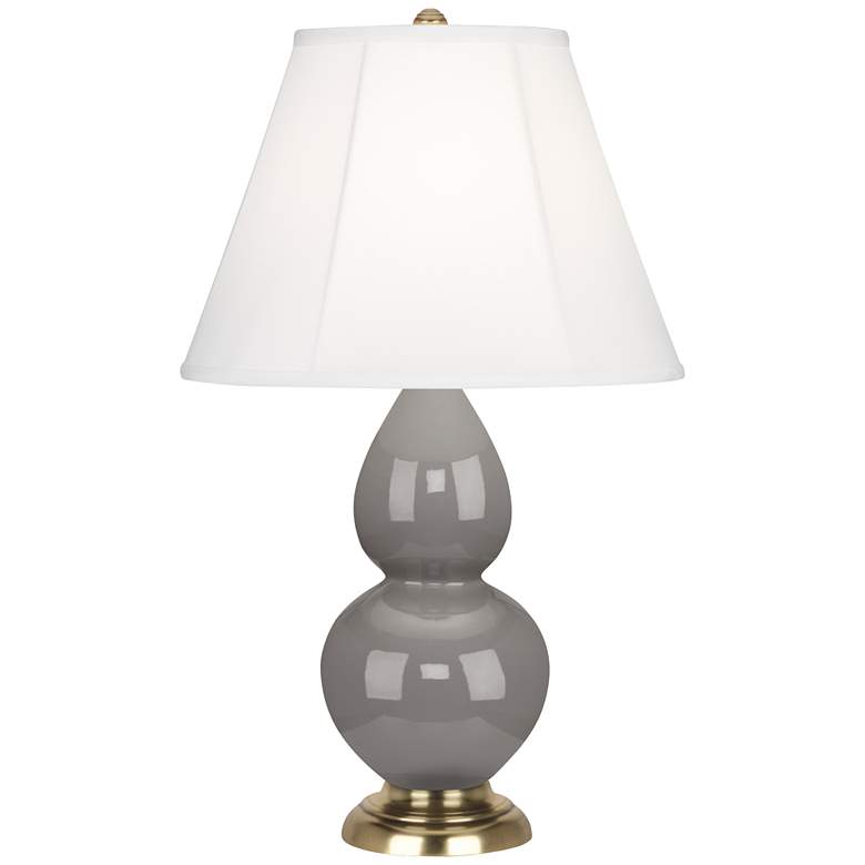 Image 1 Robert Abbey Ceramic Smokey Taupe Small Double Gourd Accent Lamp