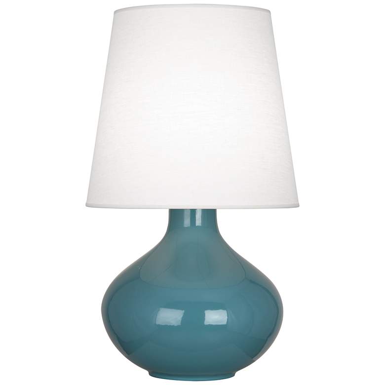 Image 1 Robert Abbey Ceramic Steel Blue June Table Lamp