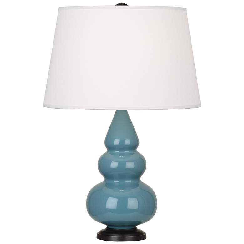 Image 1 Robert Abbey Ceramic Steel Blue Small Triple Gourd Accent Lamp