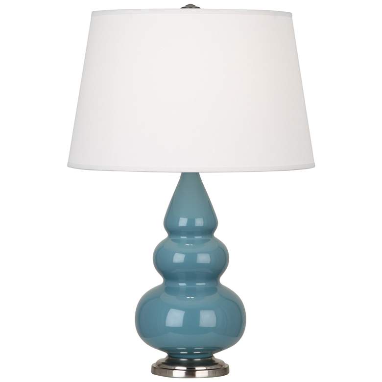Image 1 Robert Abbey Ceramic Steel Blue Small Triple Gourd Accent Lamp