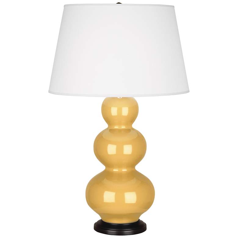 Image 1 Robert Abbey Ceramic Sunset Triple Gourd Table Lamp