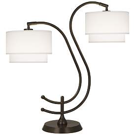 Image1 of Robert Abbey Charlee Adjustable Shades Double-Arm Table Lamp