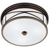 Robert Abbey Chase 15&quot; Wide Bronze Flushmount Ceiling Light