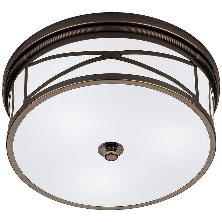 Image 2 Robert Abbey Chase 15 inch Wide Bronze Flushmount Ceiling Light