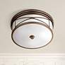Robert Abbey Chase 15" Wide Bronze Flushmount Ceiling Light