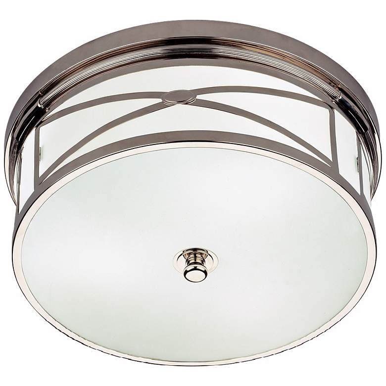 Image 2 Robert Abbey Chase 15 inch Wide Nickel Flushmount Ceiling Light