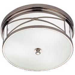 Robert Abbey Chase 15&quot; Wide Nickel Flushmount Ceiling Light