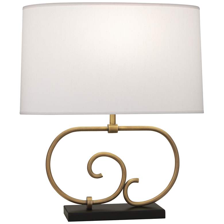 Image 1 Robert Abbey Chloe 22 3/4" Open Scroll Brass Table Lamp