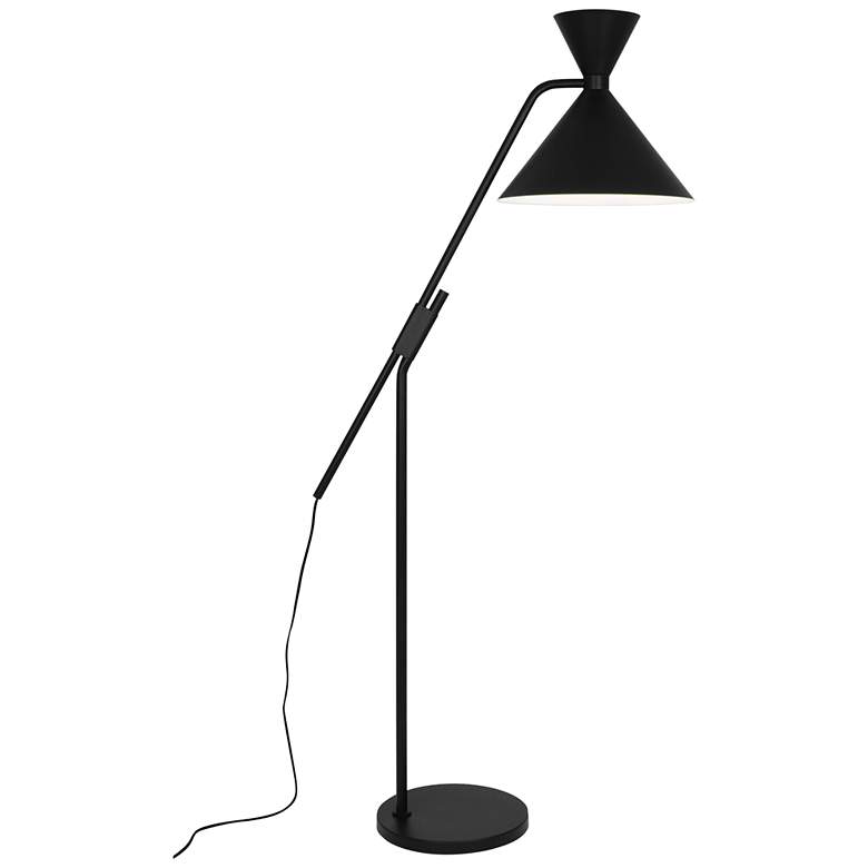 Image 2 Robert Abbey Cinch 62 1/2" Black Hourglass Shade Modern Floor Lamp