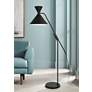 1_Robert Abbey Cinch 62 1/2" Black Hourglass Shade Modern Floor Lamp