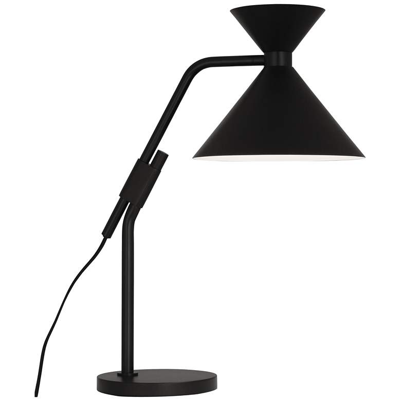 Image 1 Robert Abbey Cinch Table Lamp 26" h Adjustable Shade Matte Black