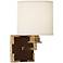 Robert Abbey Cinnamon Faux Ostrich Leather Wall Sconce