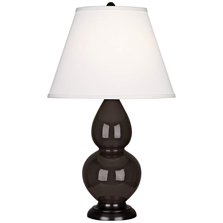 Image 1 Robert Abbey Coffee and Bronze Double Gourd Ceramic Table Lamp