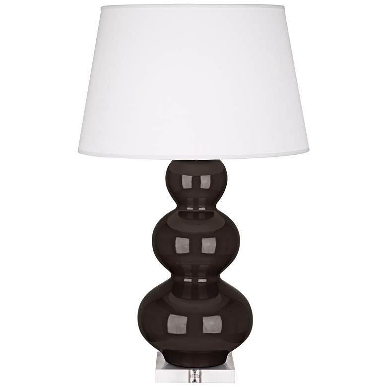 Image 1 Robert Abbey Coffee Large Triple Gourd Ceramic Table Lamp