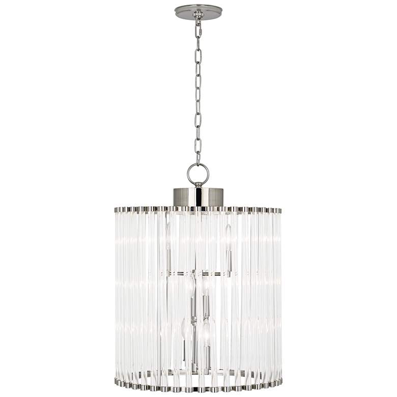Image 1 Robert Abbey Cole 18 inch Wide Polished Nickel 6-Light Pendant