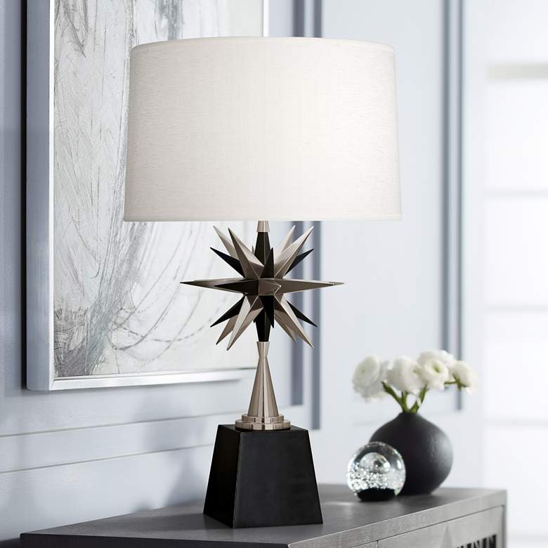 Image 1 Robert Abbey Cosmos 29 1/2" Silver Metal Modern Table Lamp