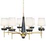 Robert Abbey Cristallo 41" Wide Brass and Smoke Crystal Chandelier