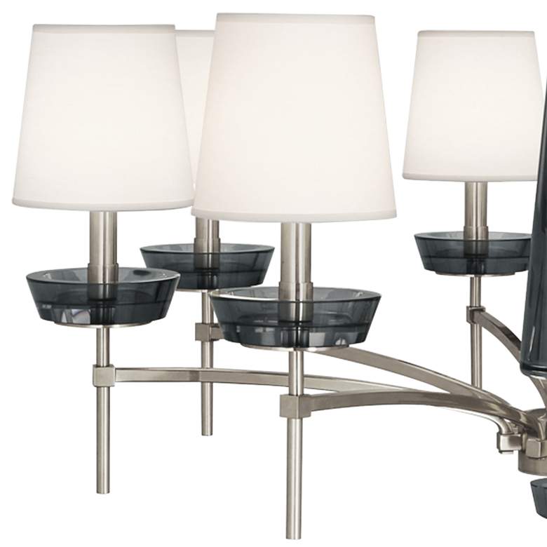 Image 3 Robert Abbey Cristallo 41" Wide Nickel and Smoke Crystal Chandelier more views