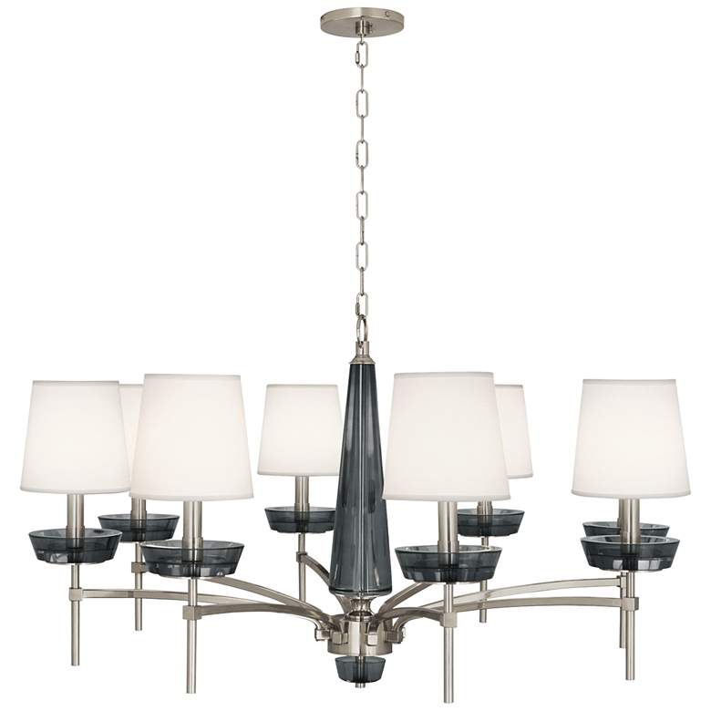 Image 5 Robert Abbey Cristallo 41" Wide Nickel and Smoke Crystal Chandelier more views