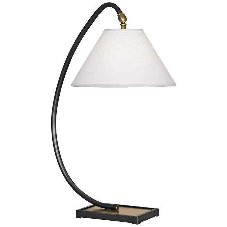 Image 1 Robert Abbey Curtis Deep Patina Bronze and Brass Table Lamp
