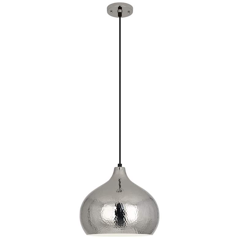 Image 1 Robert Abbey Dal 14" Wide Polished Nickel Pendant Light
