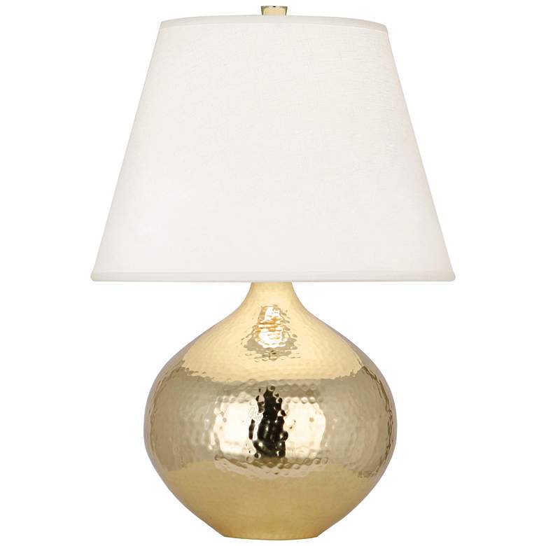 Image 1 Robert Abbey Dal 19 1/4 inch High Hammered Brass Vessel Accent Table Lamp