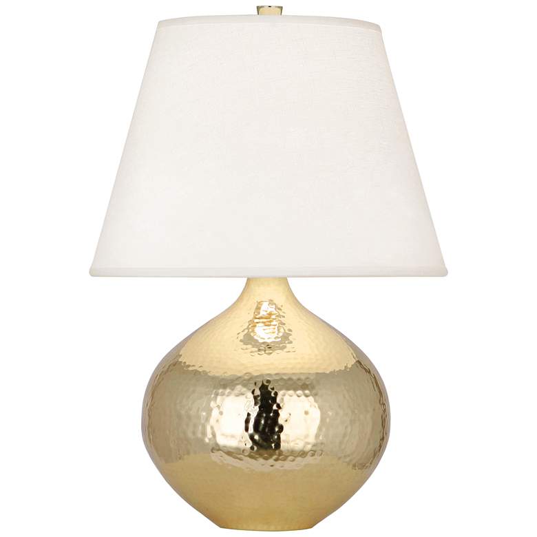Image 1 Robert Abbey Dal 19 1/4" High Hammered Brass Vessel Accent Table Lamp