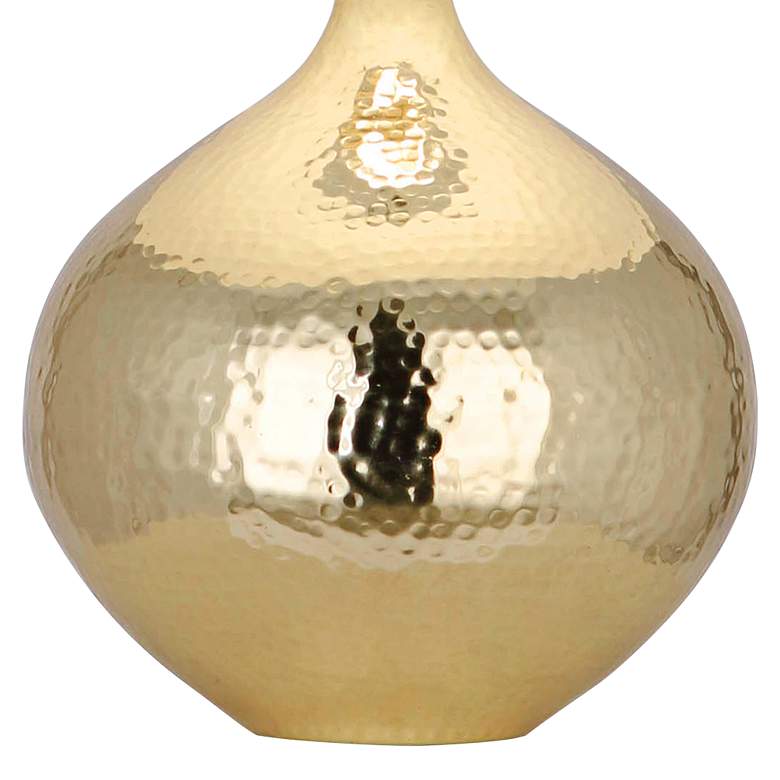 Image 2 Robert Abbey Dal 19 1/4" High Hammered Brass Vessel Accent Table Lamp more views