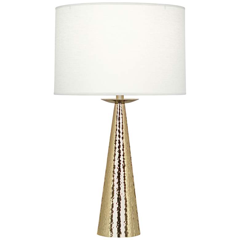 Image 2 Robert Abbey Dal 30 1/2" Modern Brass Column Table Lamp
