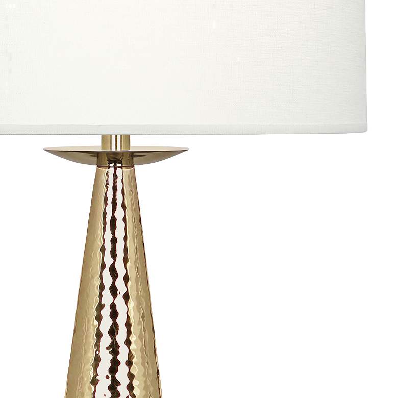Image 3 Robert Abbey Dal 30 1/2" Modern Brass Column Table Lamp more views